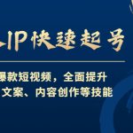 个人IP快速起号，打造爆款短视频，全面提升起号、文案、内容创作等技能-梦帆创业网