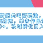 抖音情感共鸣新玩法,知乎无脑搬运,单条作品涨粉5000+,私域转化日入500-梦帆创业网