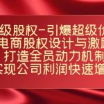 超级股权-引爆超级价值：电商股权设计与激励：打造全员动力机制 实现-梦帆创业网