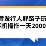 （13220期）抖音发行人野路子玩法，手机操作一天2000+-梦帆创业网