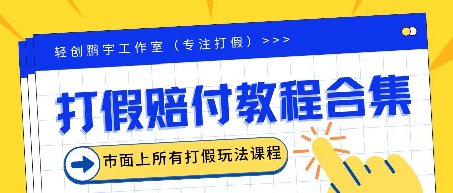 2023年全套打假合集，集合市面所有正规打假玩法（非正规打假的没有）-梦帆创业网