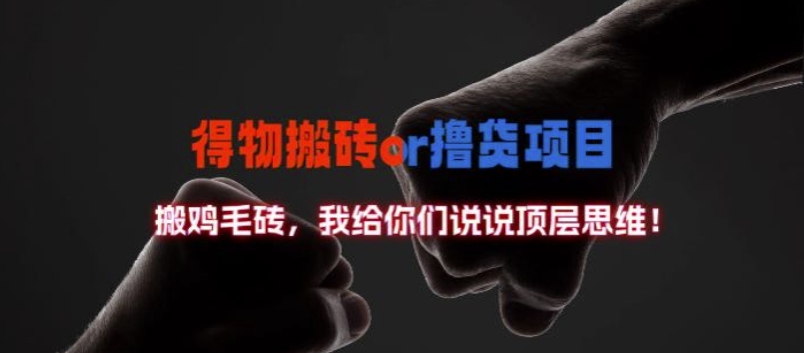 得物搬砖撸货项目?掰下数据，我给你们说说顶层思维【揭秘】-梦帆创业网