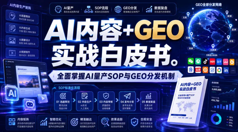 AI内容+GEO实战白皮书，全面掌握AI量产SOP与GEO分发机制【文档】-梦帆创业网