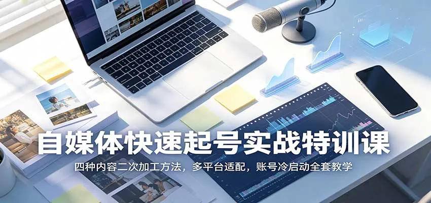 自媒体快速起号实战特训课:四种内容二次加工方法,多平台适配,账号冷启动全套教学 自媒体快速起号实战特训课:四种内容二次加工方法,多平台适配,账号冷启动全套教学