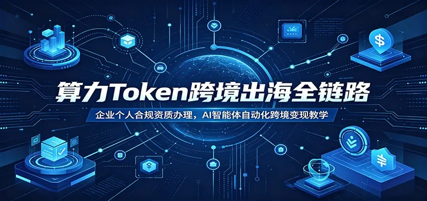 算力Token跨境出海全链路：企业个人合规资质办理，AI智能体自动化跨境变现教学-梦帆创业网