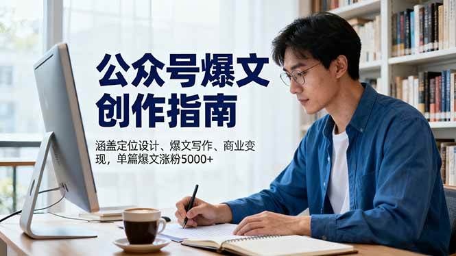 （16380期）公众号爆文创作指南，涵盖定位设计+爆文写作+商业变现，单篇爆文涨粉5000+-梦帆创业网