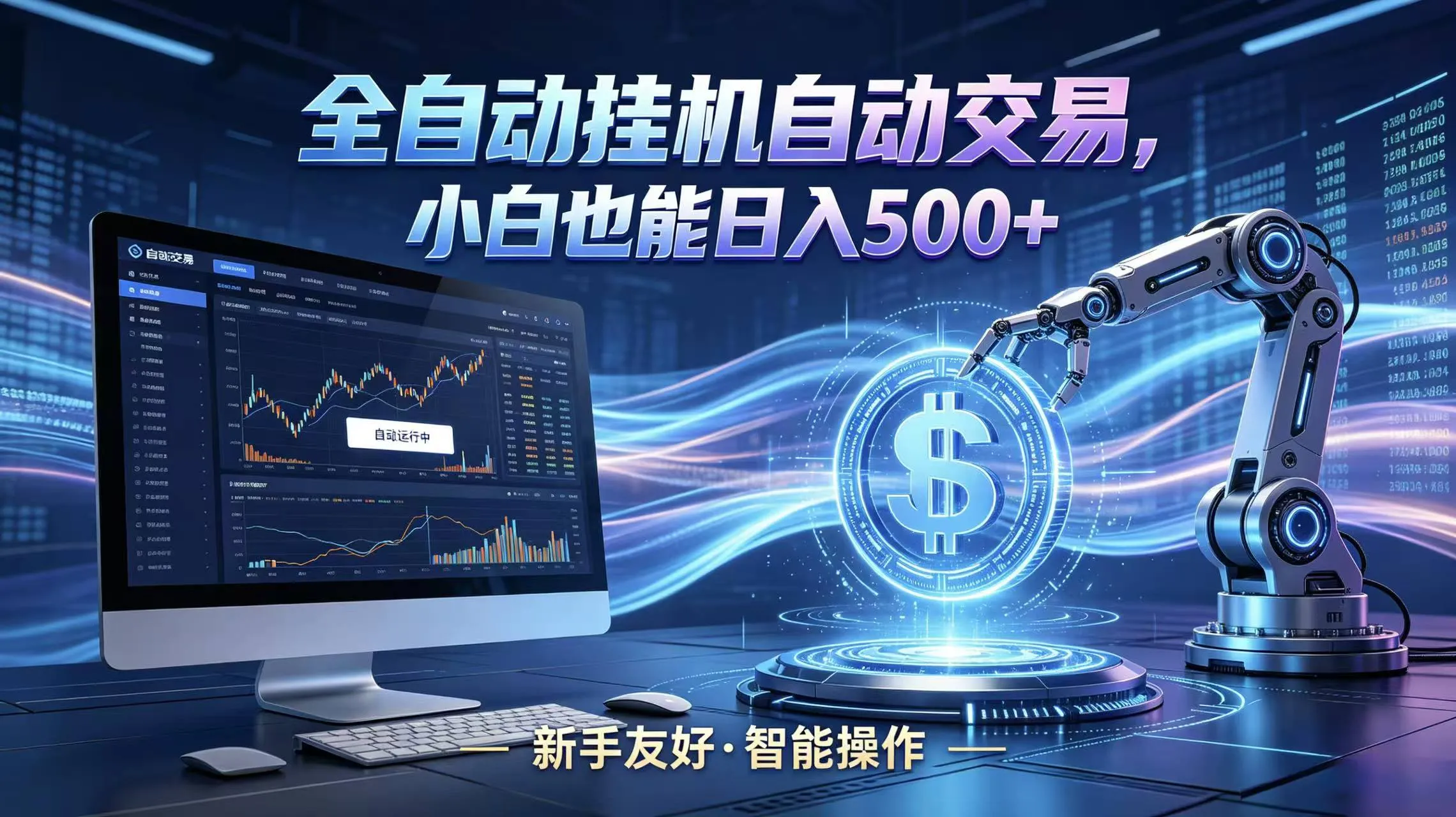 全新智能化交易助手，傻瓜式操作，小白也能快速上手，轻松实现日入500+-梦帆创业网