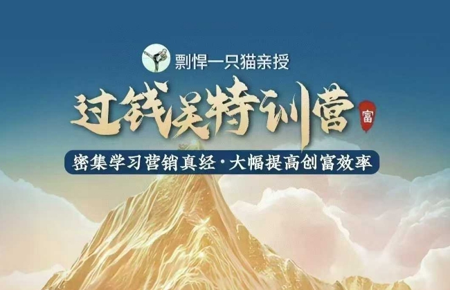 剽悍一只猫-过钱关特训营，学习营销真经 大幅度提高创富效率-梦帆创业网