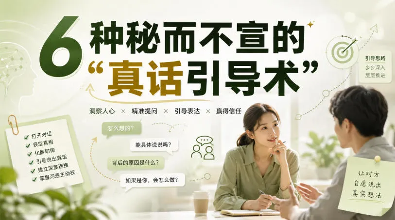 付费文章：6种秘而不宣的“真话引导术”-梦帆创业网