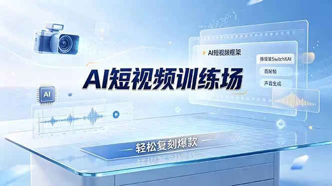 （19137期）老陈AI短视频训练场：AI短视频框架+换背景SwitchXAI+首尾帧+声音生成，轻松复刻爆款-梦帆创业网