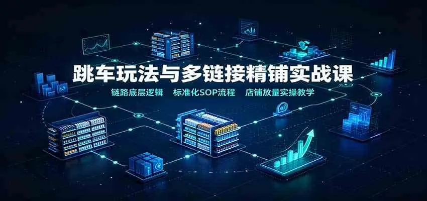 跳车玩法与多链接精铺实战课:链路底层逻辑,标准化SOP流程,店铺放量实操教学 跳车玩法与多链接精铺实战课:链路底层逻辑,标准化SOP流程,店铺放量实操教学