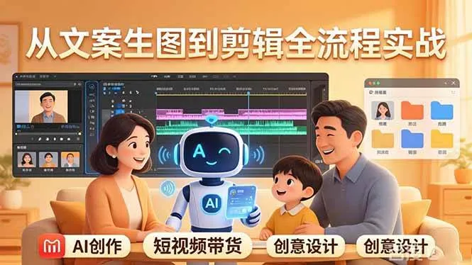（17916期）原创 AI 剧情短视频带货：AI+家庭剧情+带货广告，从文案生图到剪辑全流程实战-梦帆创业网