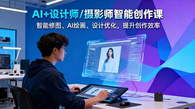 (16398期)AI+设计师/摄影师智能创作课:智能修图、AI绘画、设计优化,提升创作效率-梦帆创业网