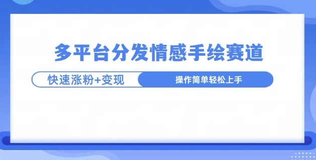 视频号手绘情感语录赛道玩法，快速涨粉+创作者计划收益-梦帆创业网
