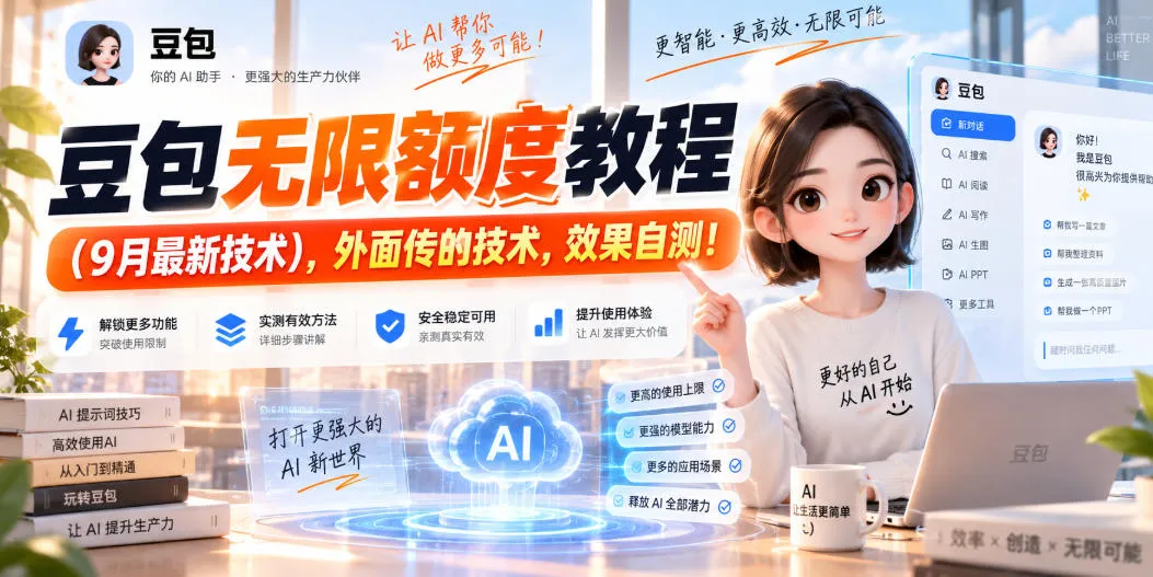 豆包无限额度教程（9月最新技术），外面传的技术，效果自测！-梦帆创业网