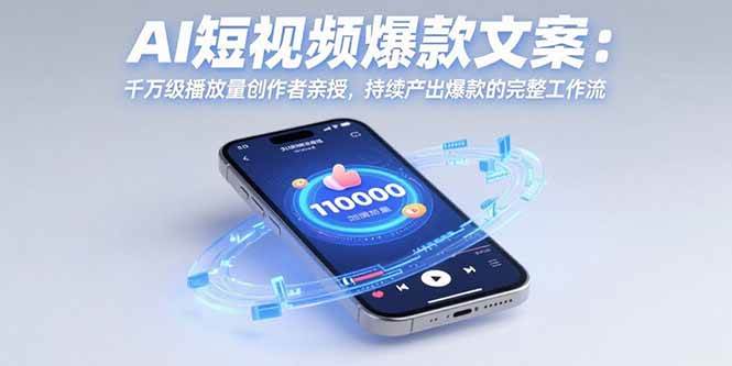 （15569期）AI短视频爆款文案：千万级播放量创作者亲授，持续产出爆款的完整工作流-梦帆创业网