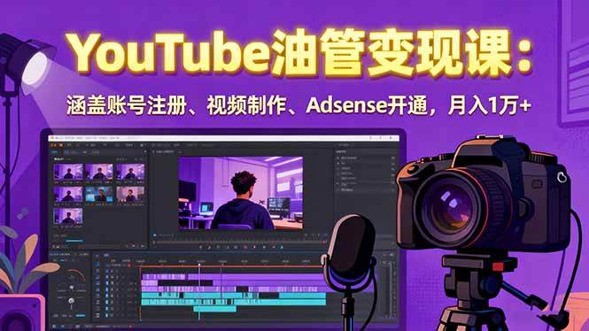 （15987期）2025YouTube油管变现课：涵盖账号注册、视频制作、Adsense开通，月入1万+-梦帆创业网