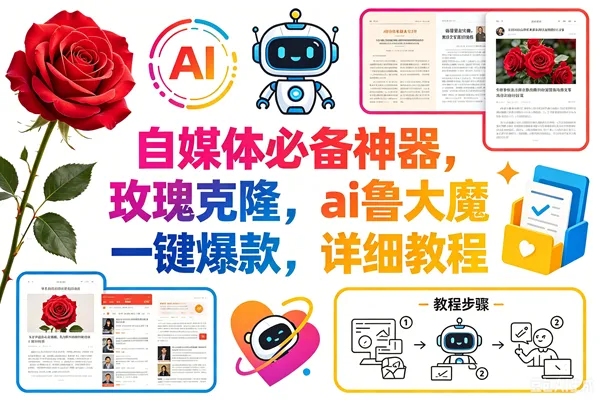 （18441期）玫瑰克隆神器，一键ai大魔，爆款工具，自媒体必备，60多个功能的详细教程-梦帆创业网