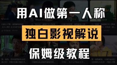 用AI做第一人称独白影视解说，手把手教学，保姆级教程-梦帆创业网