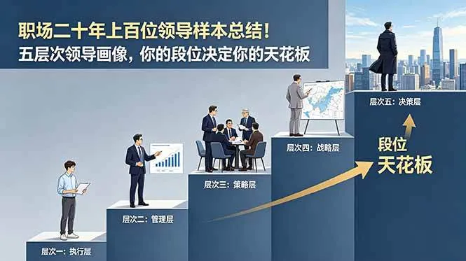 （18900期）付费文章：职场二十年上百位领导样本总结！五层次领导画像，你的段位决定你的天花板-梦帆创业网
