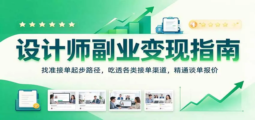 设计师副业变现指南:找准接单起步路径,吃透各类接单渠道,精通谈单报价 设计师副业变现指南:找准接单起步路径,吃透各类接单渠道,精通谈单报价