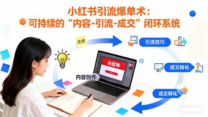 （16362期）小红书引流爆单术：构建一套低成本 可持续的“内容-引流-成交”闭环系统-梦帆创业网