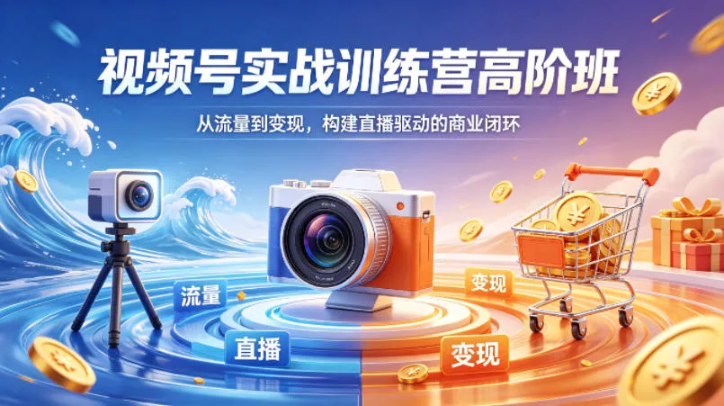 视频号实战训练营高阶班，从流量到变现，构建直播驱动的商业闭环（26年4月）-梦帆创业网