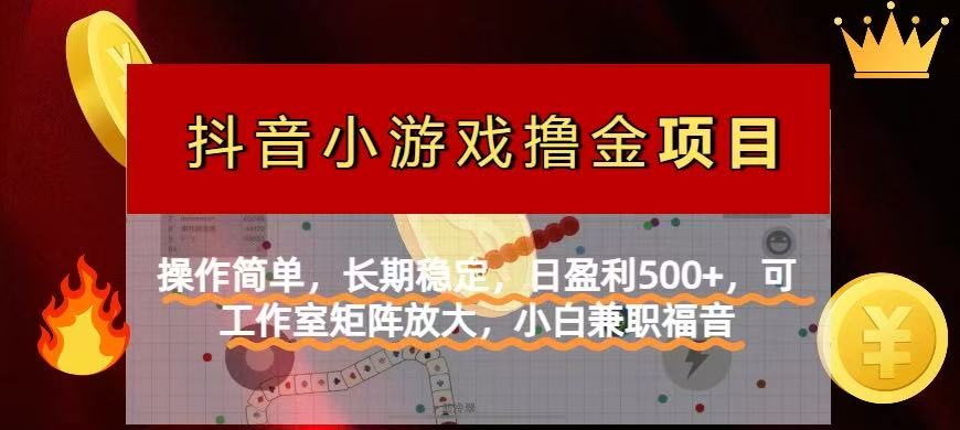 【抖音小游戏发行人计划项目】操作简单，长期稳定，日盈利500+，可工作…-梦帆创业网