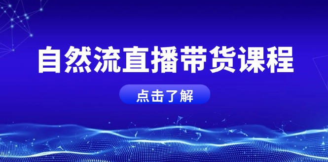 （13809期）自然流直播带货课程，结合微付费起号，打造运营主播，提升个人能力-梦帆创业网