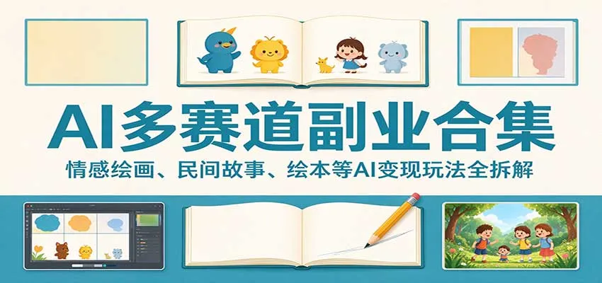 AI多赛道副业合集:情感绘画、民间故事、绘本等AI变现玩法全拆解 AI多赛道副业合集:情感绘画、民间故事、绘本等AI变现玩法全拆解