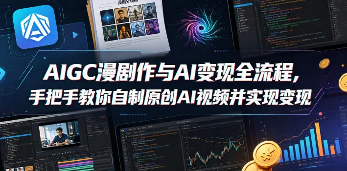 AIGC漫剧创作与AI变现全流程，手把手教你自制原创AI视频并实现变现-梦帆创业网
