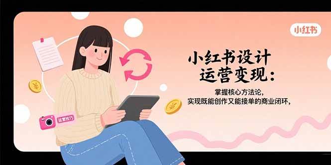 （15636期）小红书设计运营变现：掌握核心方法论，实现既能创作又能接单的商业闭环-梦帆创业网