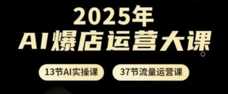2025年AI爆店运营大课，13节AI实操课+37节流量运营课-梦帆创业网