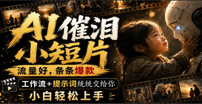 AI催泪小短片，流量好，条条爆款，工作流+提示词统统交给你，小白轻松上手-梦帆创业网