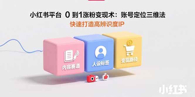 （15656期）小红书平台0到1涨粉变现术：账号定位三维法，快速打造高辨识度IP-梦帆创业网