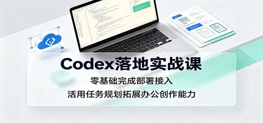 Codex落地实战课：零基础完成部署接入，活用任务规划拓展办公创作能力-梦帆创业网
