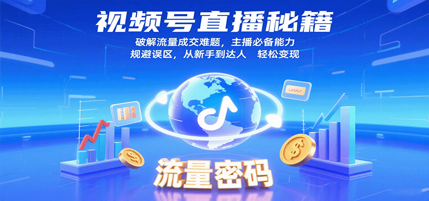 视频号直播秘籍，破解流量成交难题，主播必备能力，规避误区，从新手到达人轻松变现-梦帆创业网