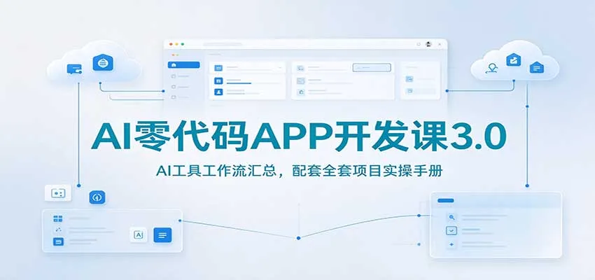 AI零代码APP开发课3.0:AI工具工作流汇总,配套全套项目实操手册 AI零代码APP开发课3.0:AI工具工作流汇总,配套全套项目实操手册
