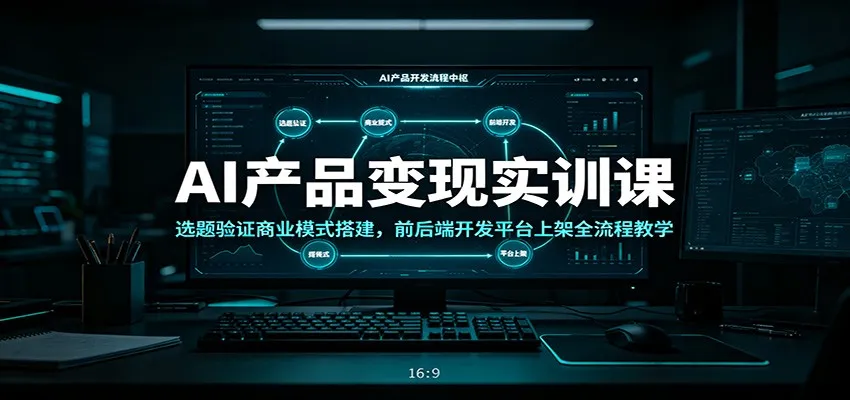 AI产品变现实训课：选题验证商业模式搭建，前后端开发平台上架全流程教学-梦帆创业网