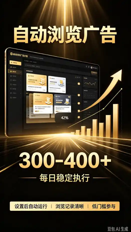 自动浏览广告计划，0门槛副业，日入300-400，躺賺稳定风口项目，无需人工操作，解放双手【揭秘】-梦帆创业网