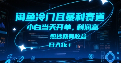 闲鱼冷门且暴利赛道，小白当天开单，利润高，照抄就有收益，日入1k+【揭秘】-梦帆创业网