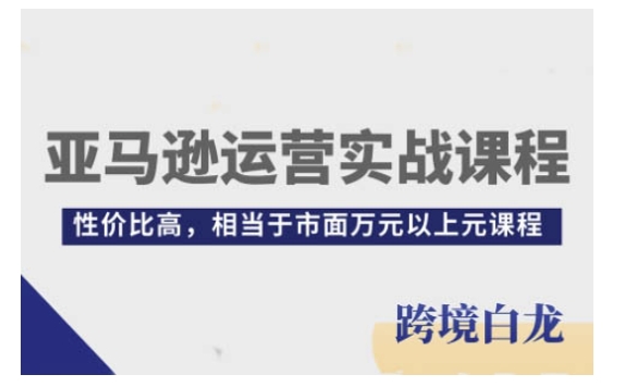 亚马逊运营实战课程，亚马逊从入门到精通，性价比高，相当于市面万元以上元课程-梦帆创业网