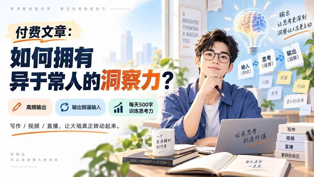 (20558期)付费文章:如何拥有异于常人的洞察力? (20558期)付费文章:如何拥有异于常人的洞察力?