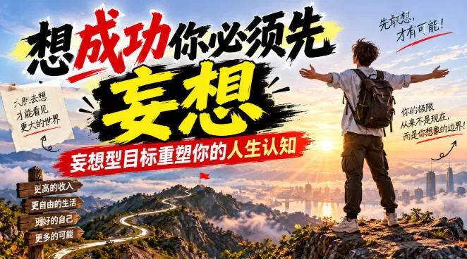 付费文章：想成功你必须先妄想，妄想型目标重塑你的人生认知-梦帆创业网