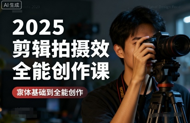 2025剪辑拍摄特效全能创作课，零基础到全能创作-梦帆创业网