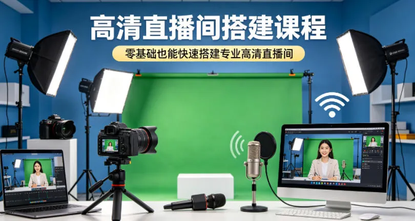 高清直播间搭建课程，零基础也能快速搭建专业高清直播间-梦帆创业网