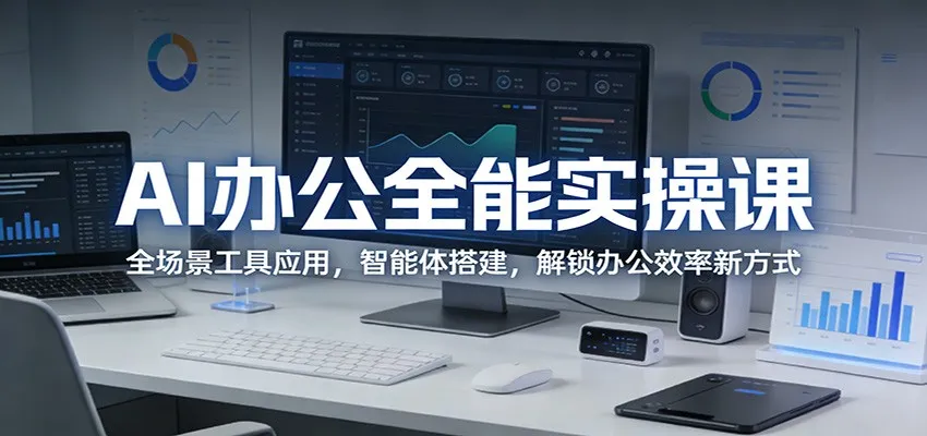 AI办公全能实操课：全场景工具应用，智能体搭建，解锁办公效率新方式-梦帆创业网