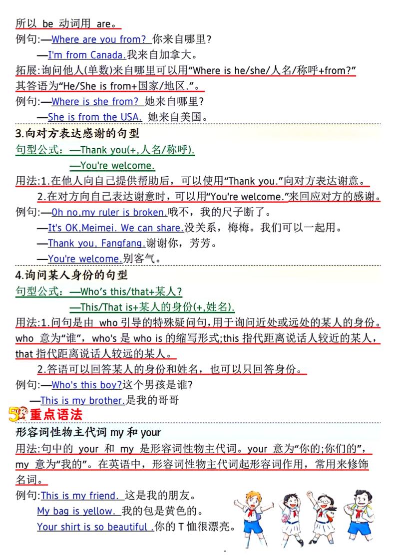 人教PEP版三下英语1-6单元记读小纸条-梦帆创业网