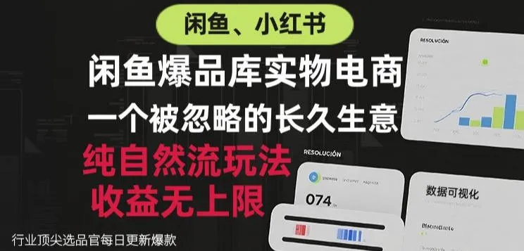 闲鱼小红书实物电商，纯自然流玩法，一个被忽略的长久生意，收益无上限【揭秘】-梦帆创业网
