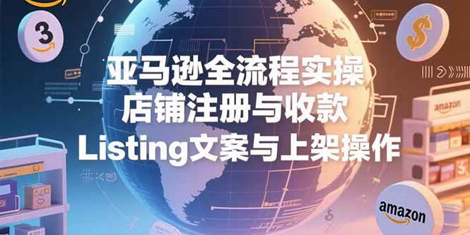 （15349期）亚马逊全流程实操，店铺注册与收款，Listing文案与上架操作-梦帆创业网